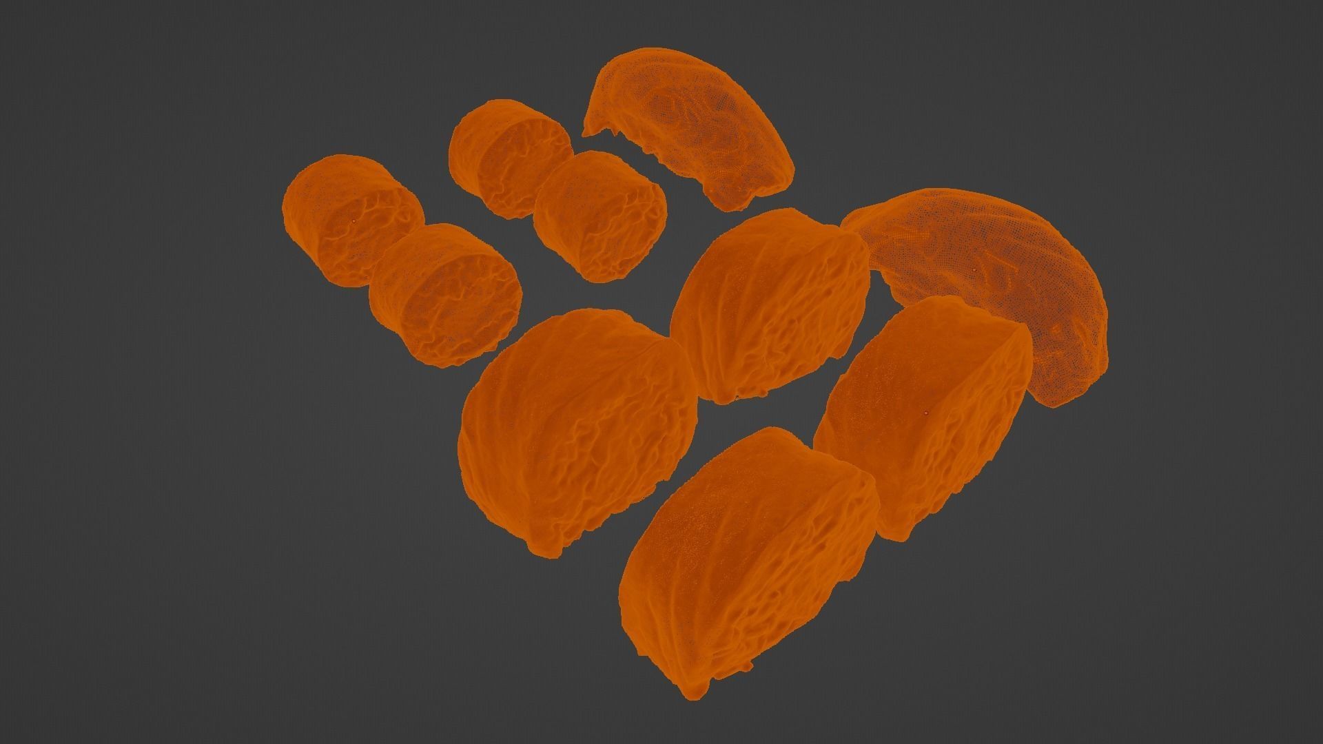 Salmon mix sushi realistic rolls Low-poly 3D model_8