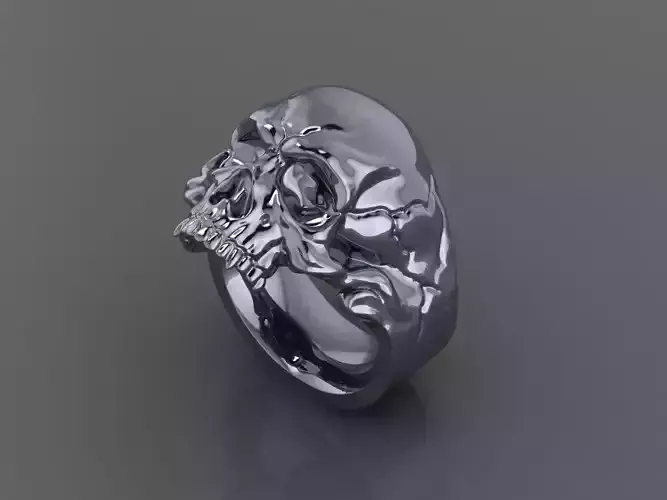 Ring Masonic Skull Freemasons Ring STL 3d model R15