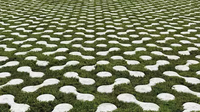 Circular Connected Grass Paver