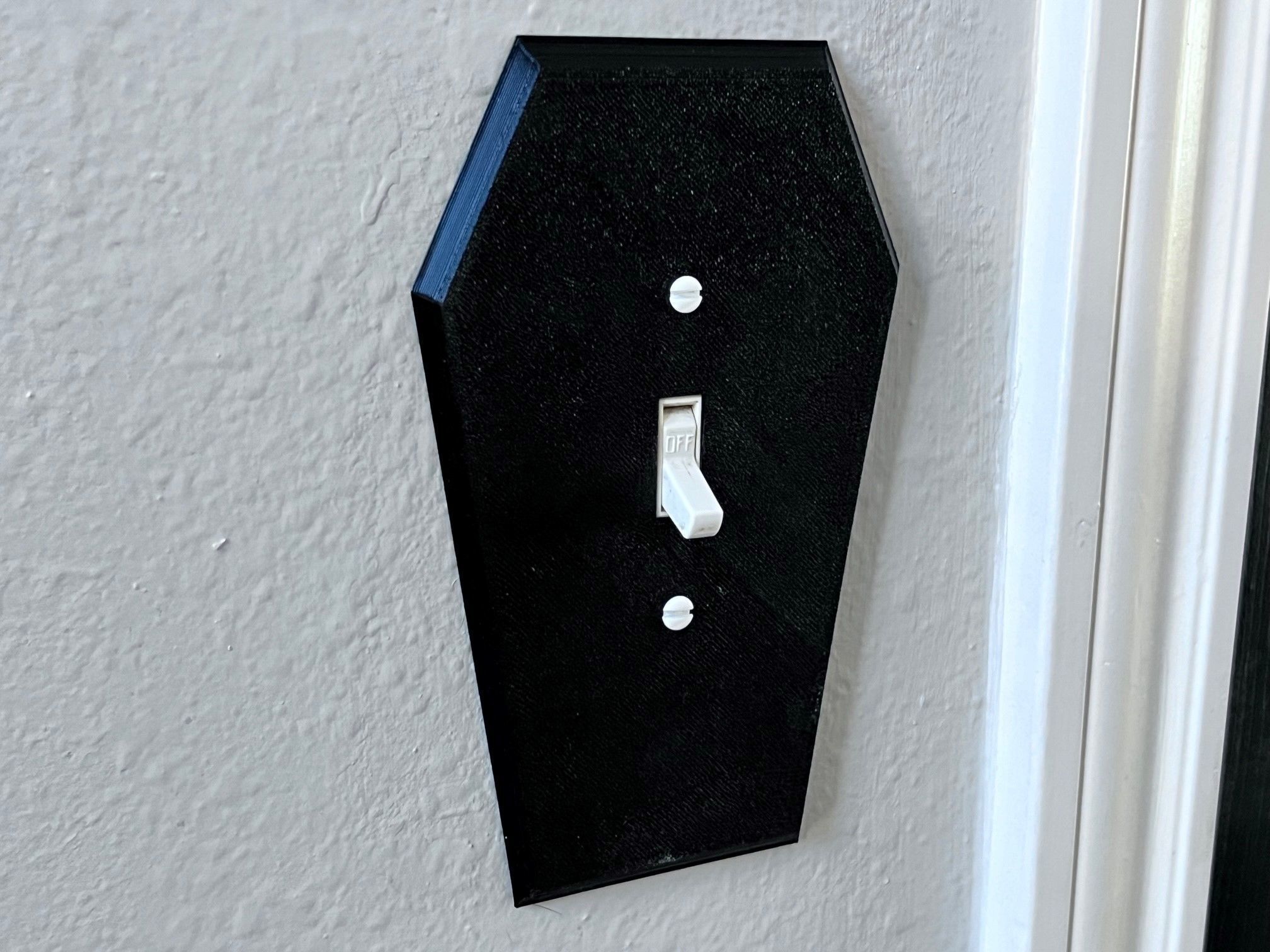 Coffin shaped light switch cover 3D print model_1