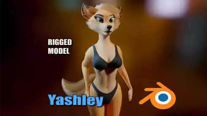Yashley Anthro Fox 3D model