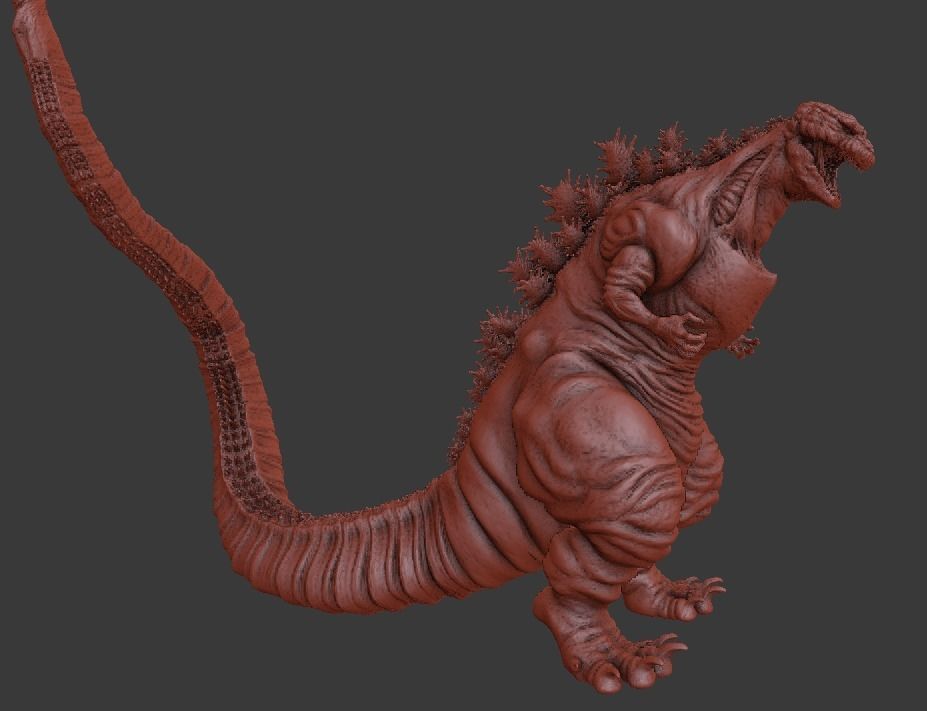 godzilla shin gojira 2016 3dprint 3D print model_2