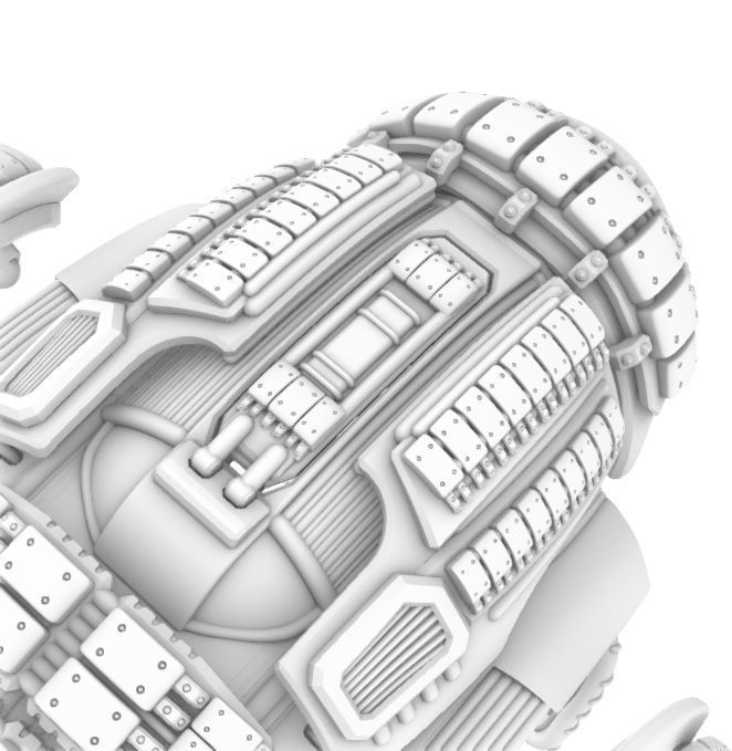Project Cervantes-28mm Conquistador Main Battle Mecha 3D print model_29