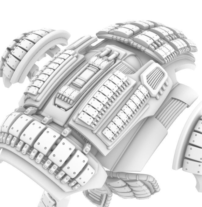 Project Cervantes-28mm Conquistador Main Battle Mecha 3D print model_28