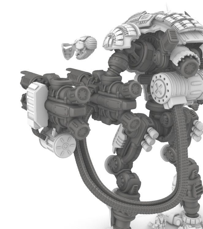 Project Cervantes-28mm Conquistador Main Battle Mecha 3D print model_8