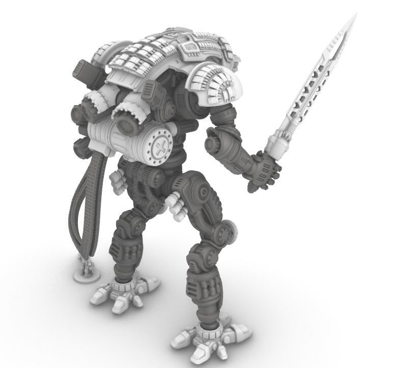 Project Cervantes-28mm Conquistador Main Battle Mecha 3D print model_14