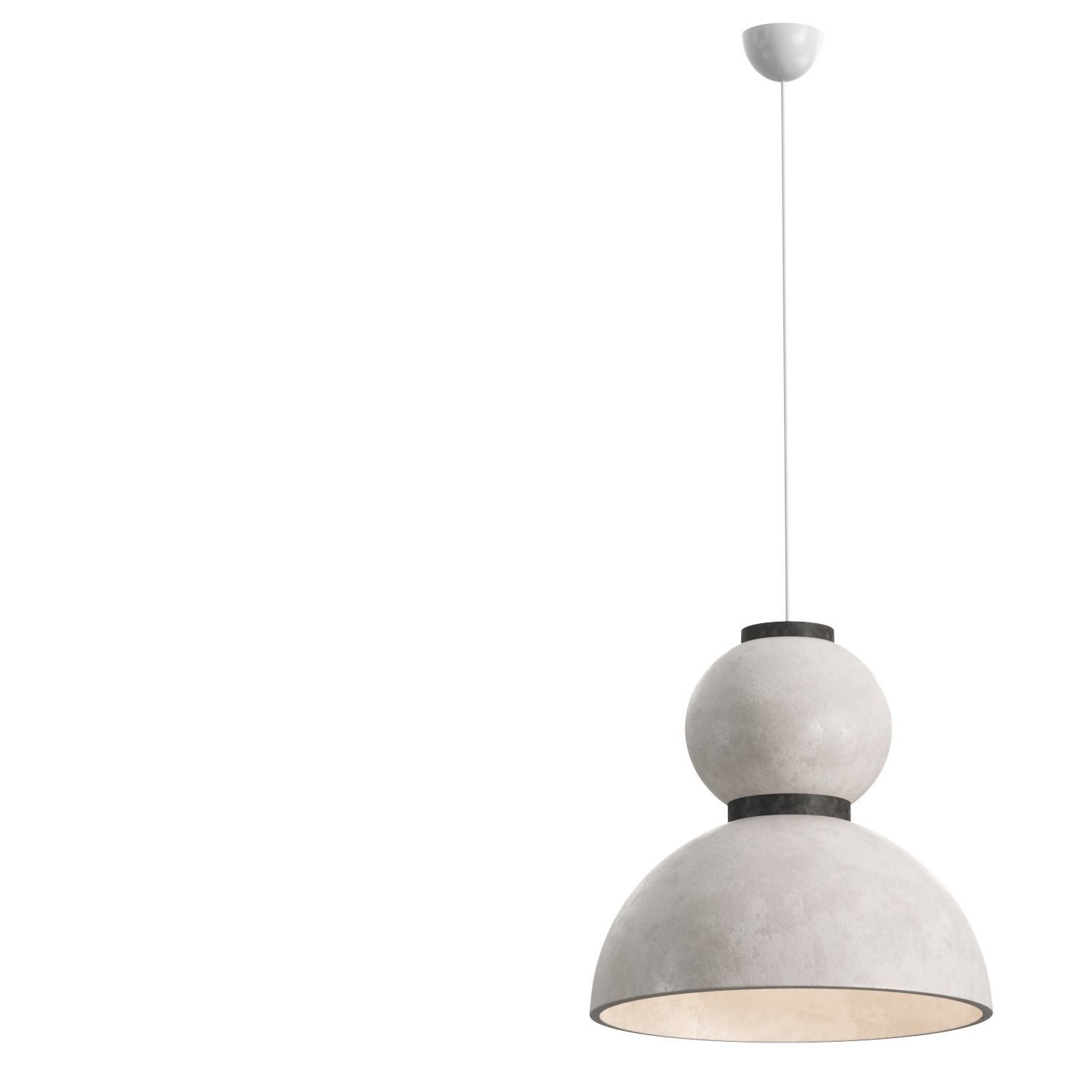 Nordic Minimalist Art Design Wabi Sabi Lantern LED Pendant Light 3D model_6