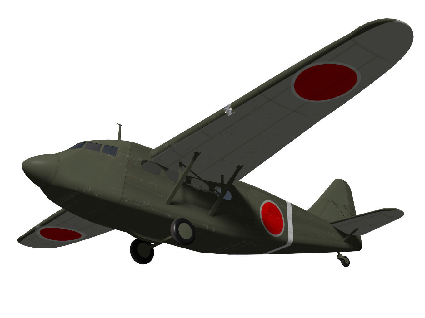 Kokusai Ku8 3D model CGTrader