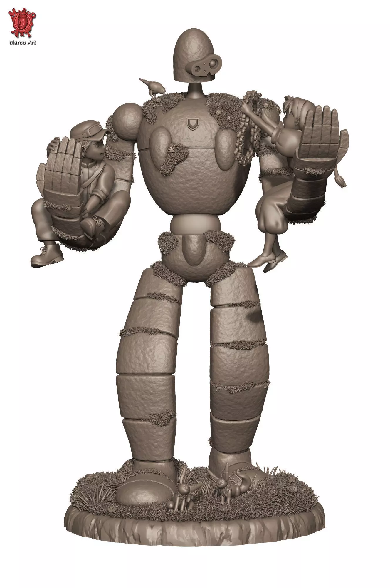 LAPUTA- Castle in the Sky  stl  3d file 3D print model_0