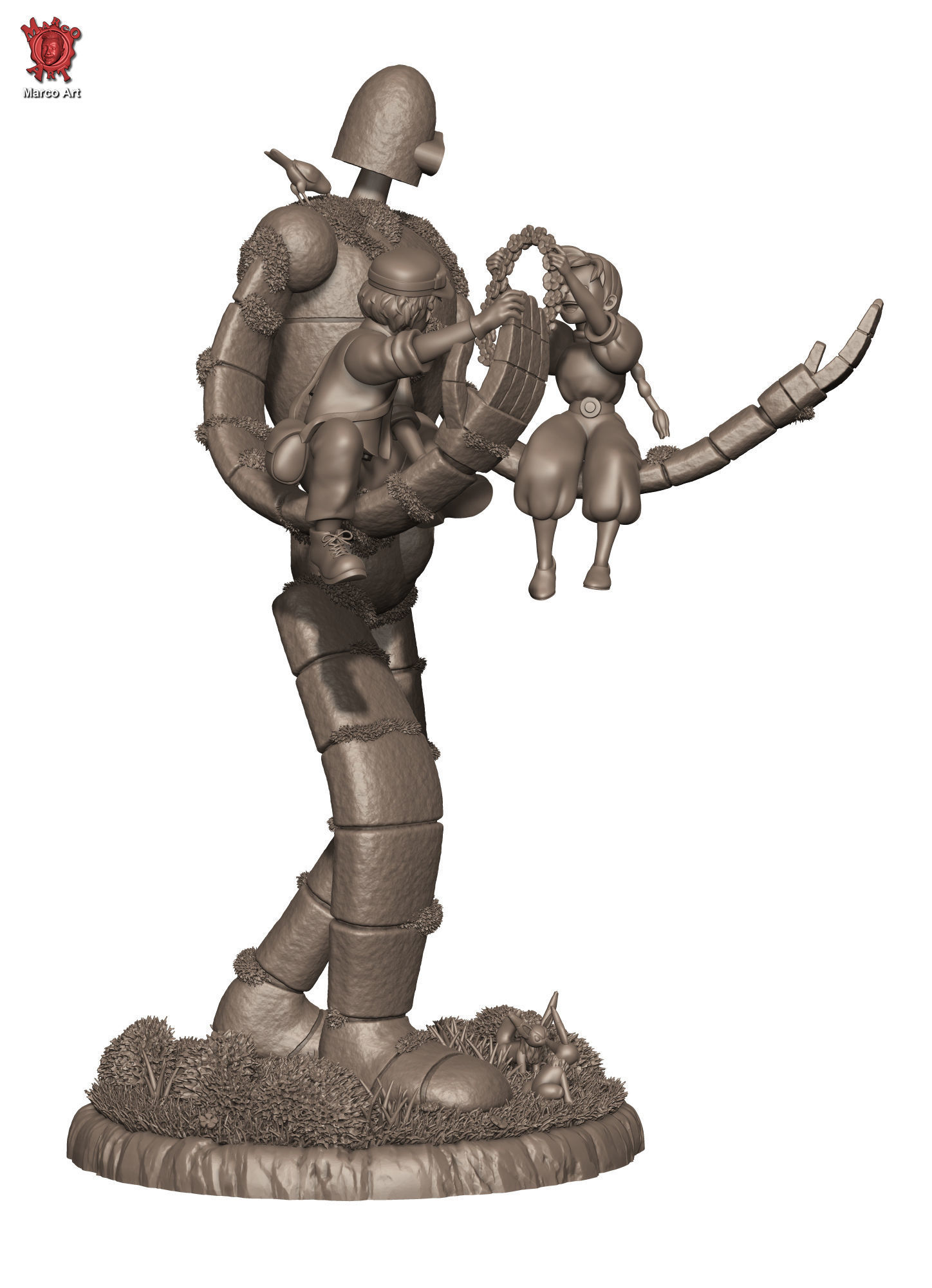 LAPUTA- Castle in the Sky  stl  3d file 3D print model_2