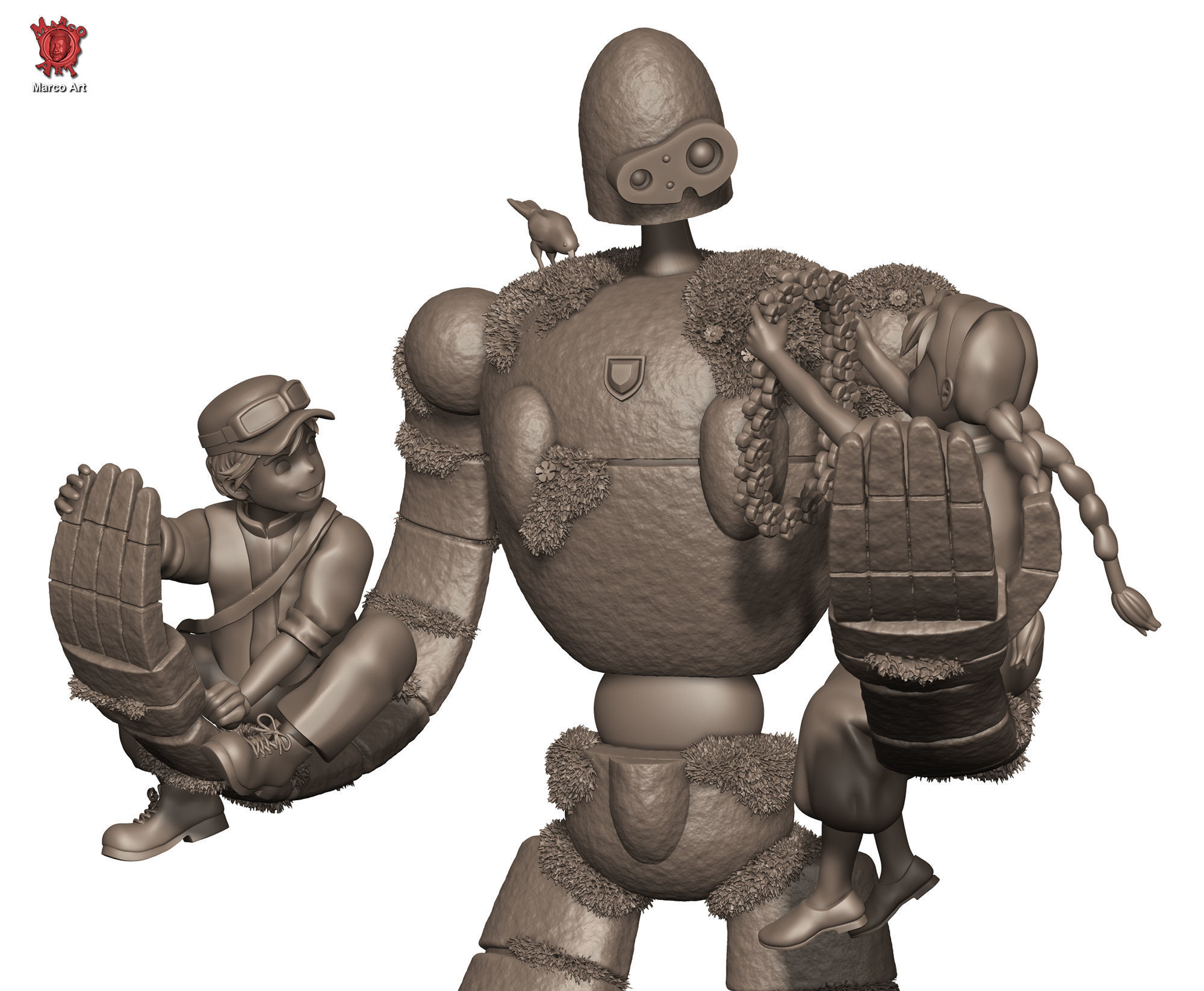 LAPUTA- Castle in the Sky  stl  3d file 3D print model_1