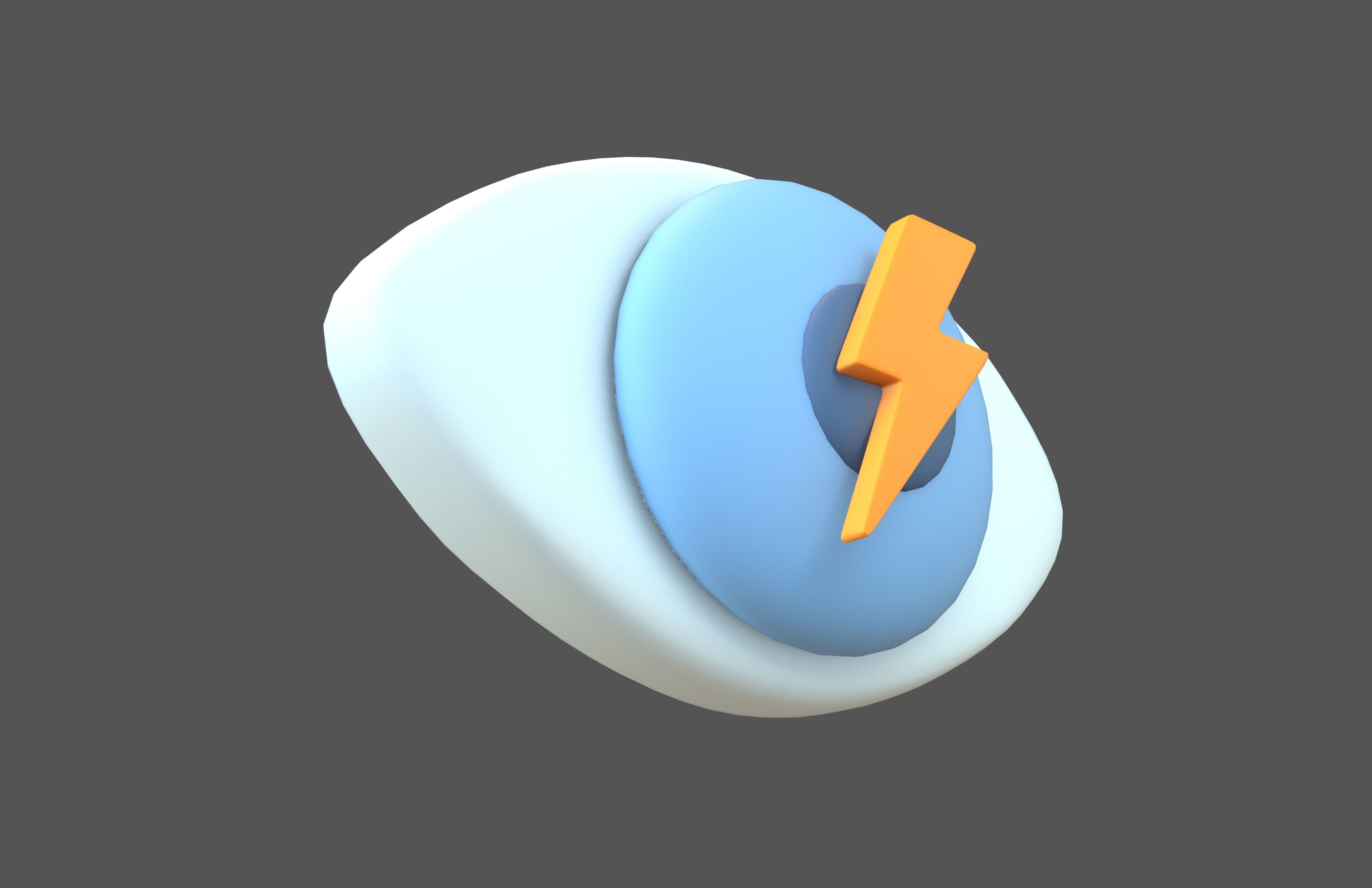 Eyes Symbol with Lighting v1 001 Low-poly 3D model_1
