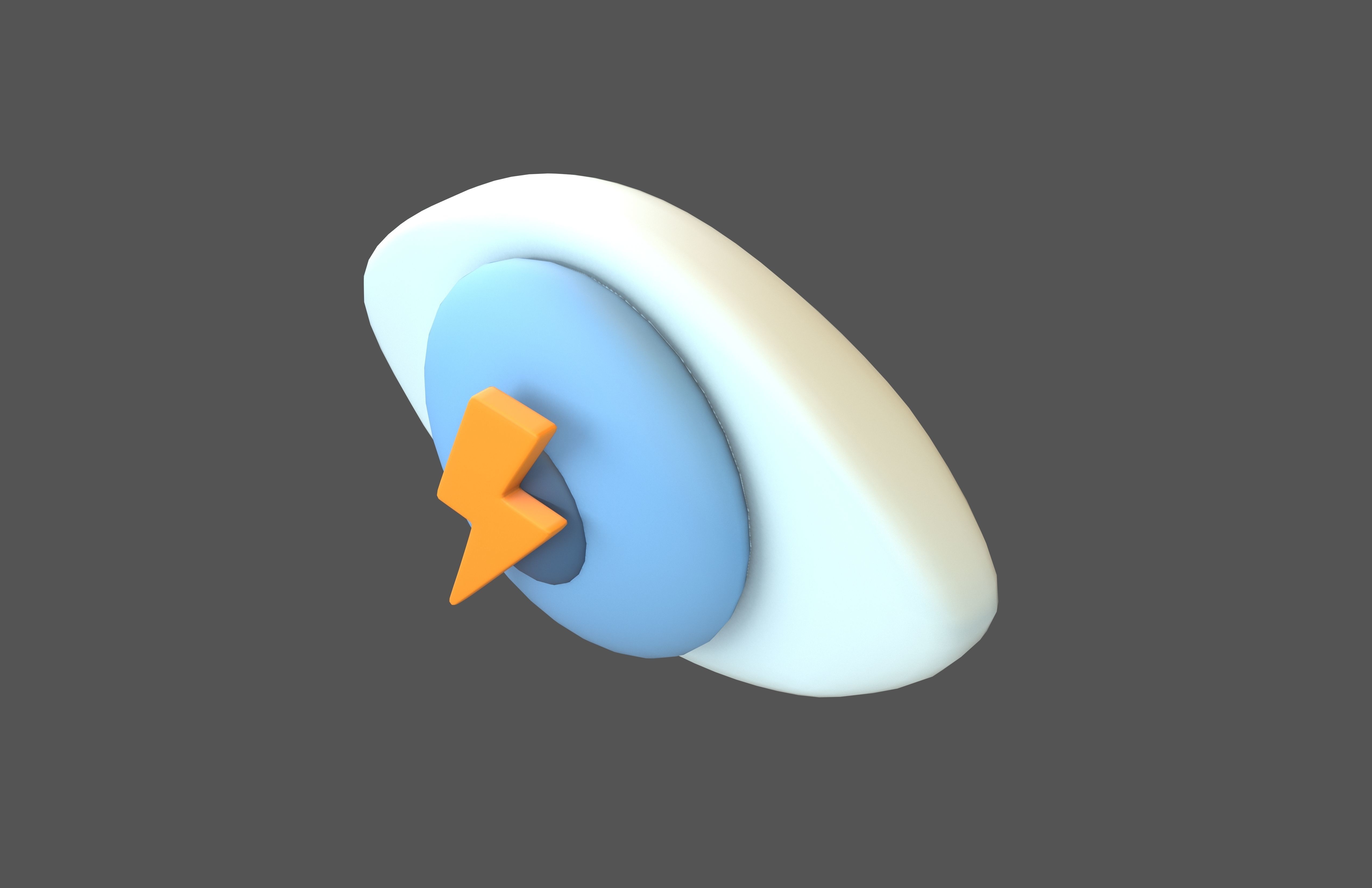 Eyes Symbol with Lighting v1 001 Low-poly 3D model_3