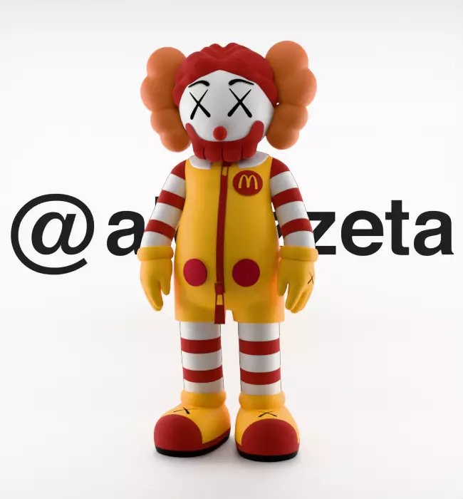 Kaws Ronald McDonald Textured 3D model | CGTrader Kaws Ronald McDonald Textured 3D model | CGTrader