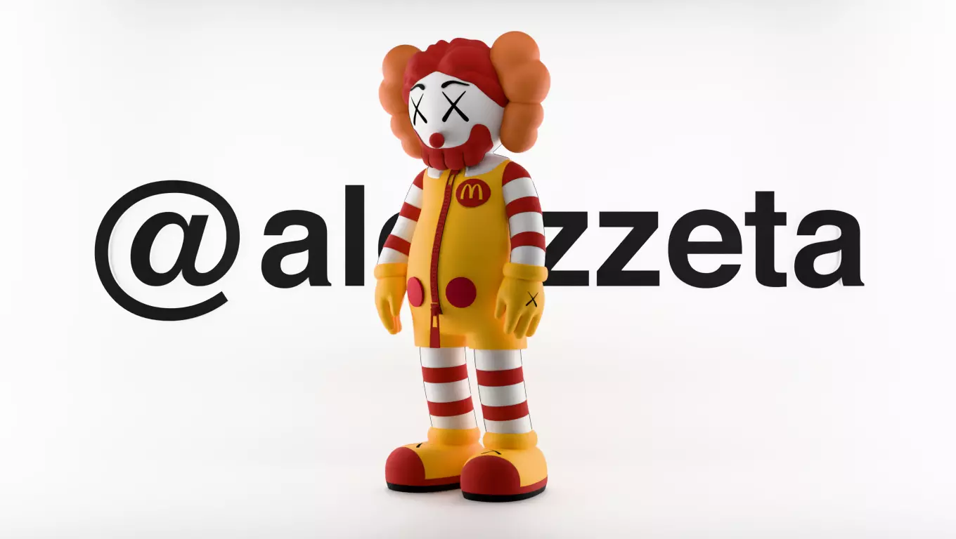 Kaws Ronald McDonald for Print 3D print model
