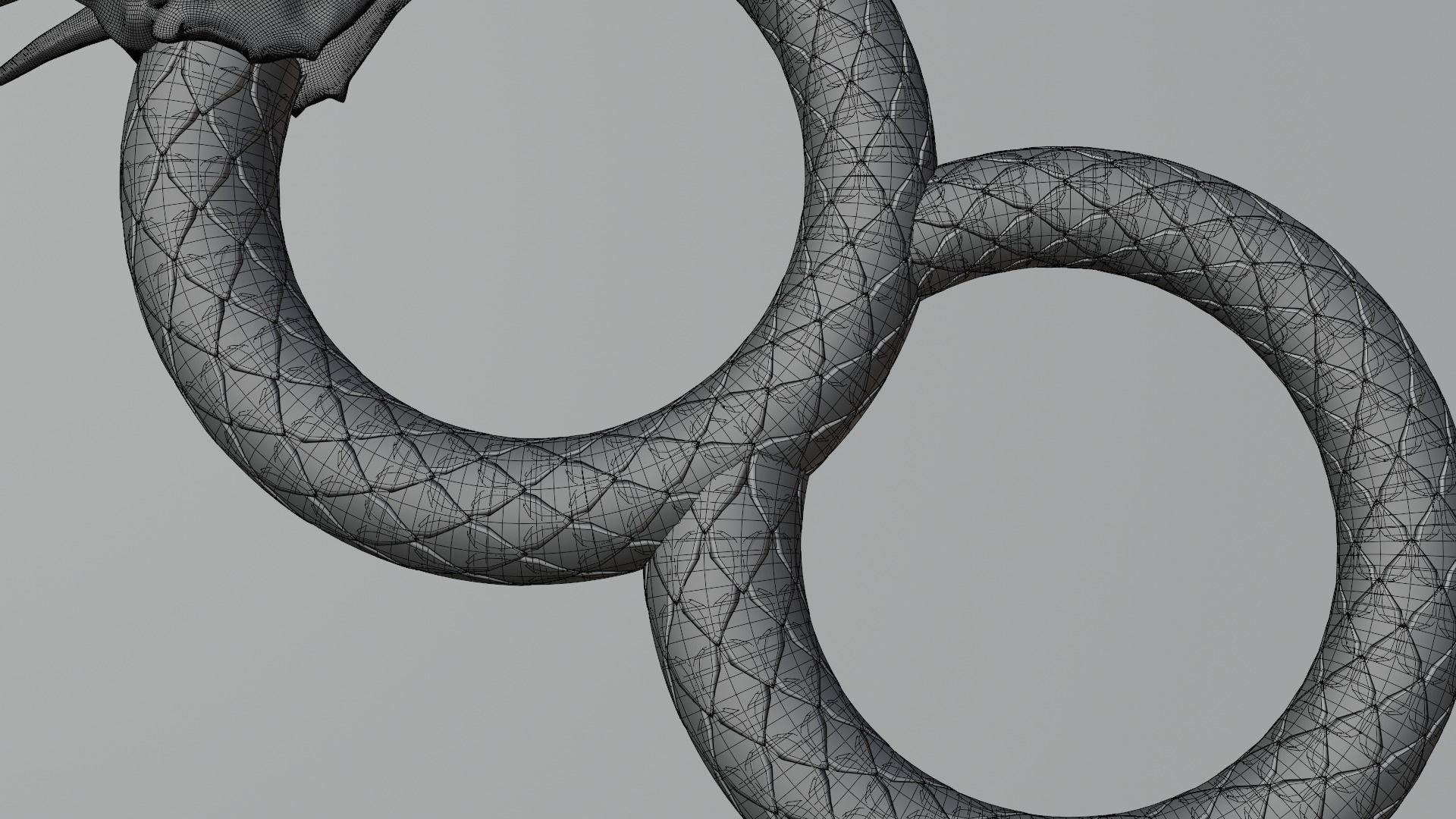 Dragon ring golden 3D model_71