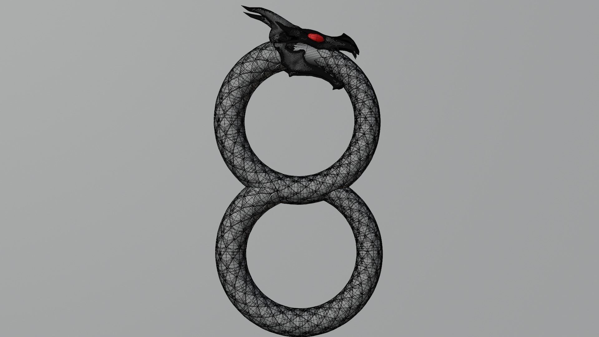 Dragon ring golden 3D model_62