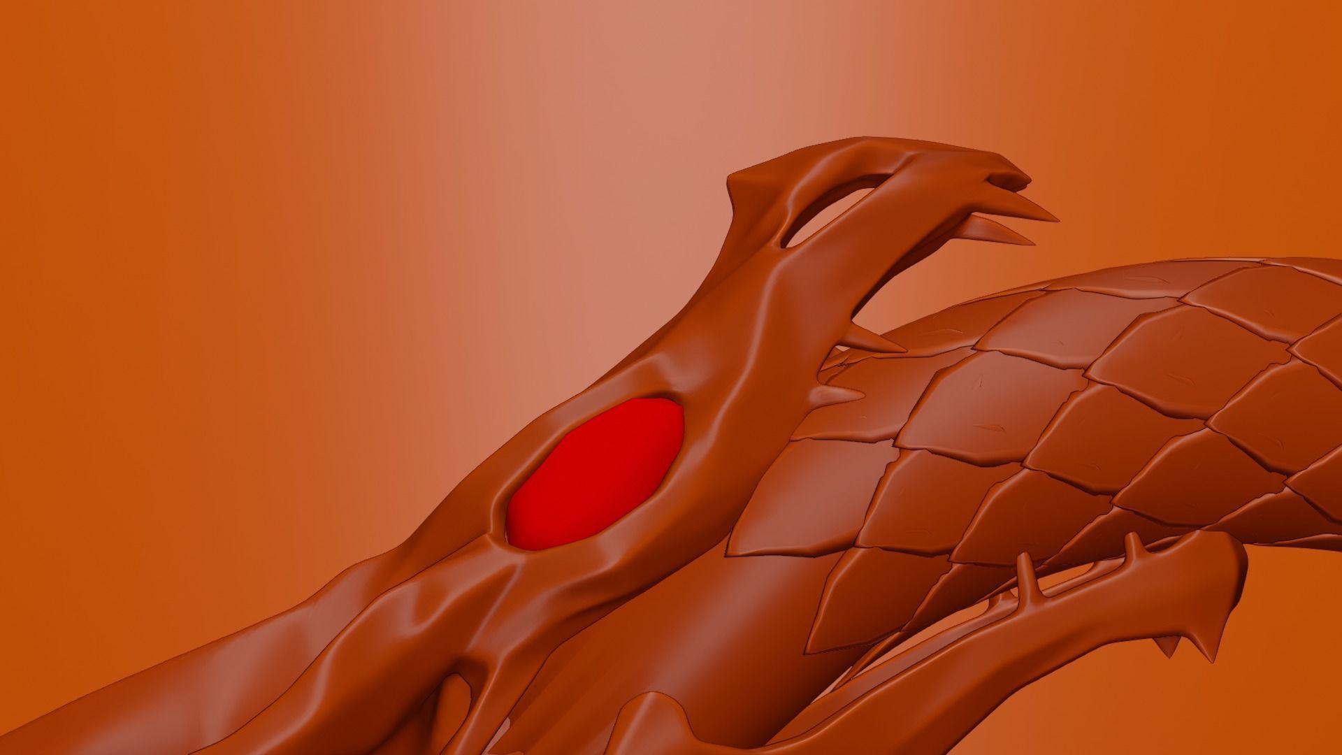 Dragon ring golden 3D model_55