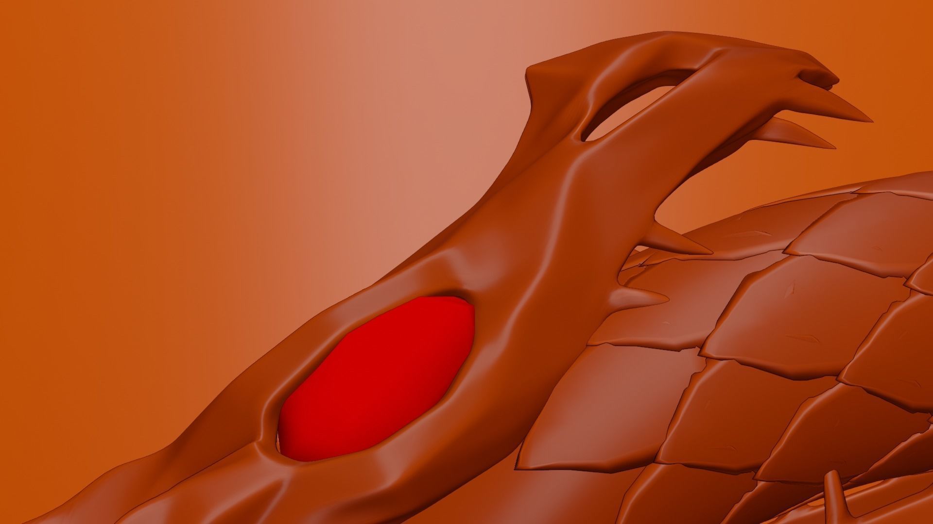 Dragon ring golden 3D model_50