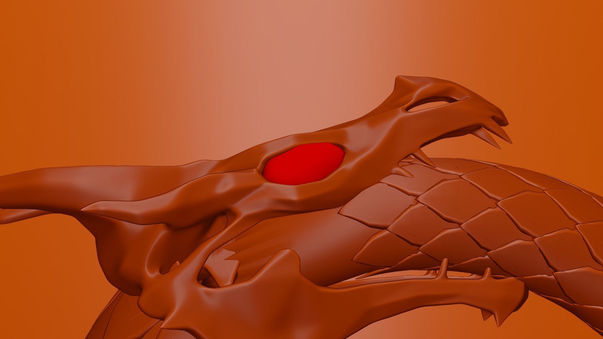 Dragon ring golden 3D model_42