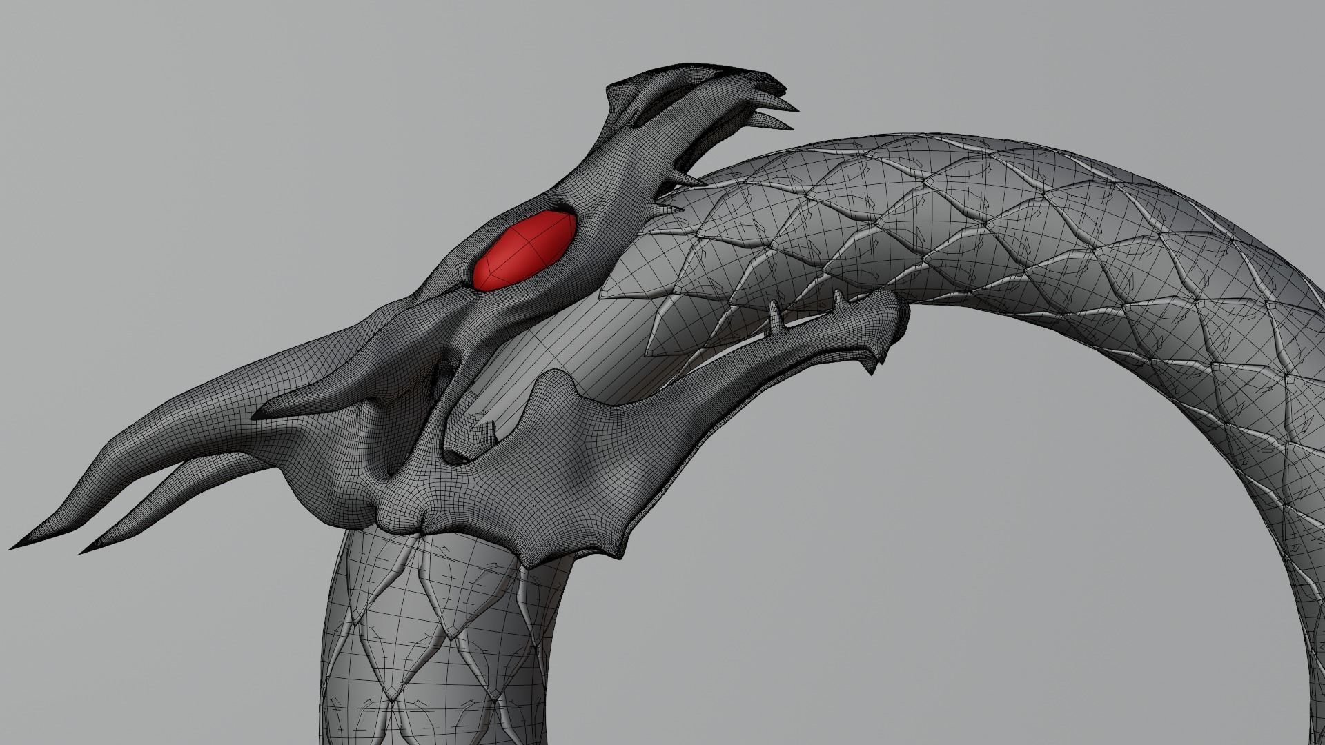 Dragon ring golden 3D model_67