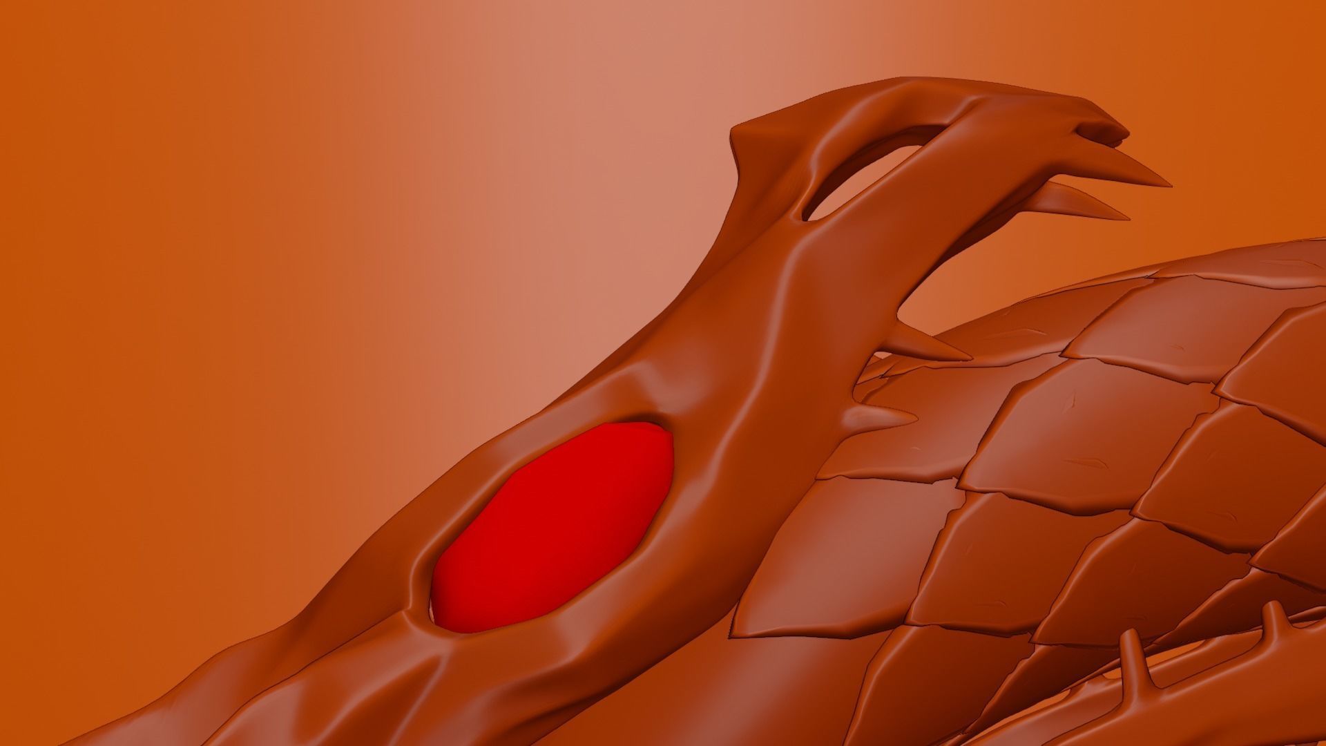 Dragon ring golden 3D model_48