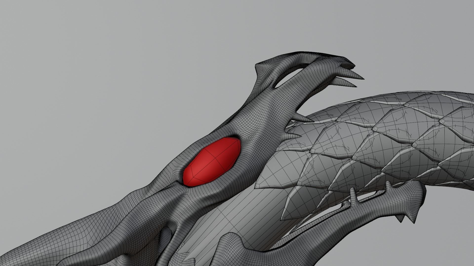 Dragon ring golden 3D model_65