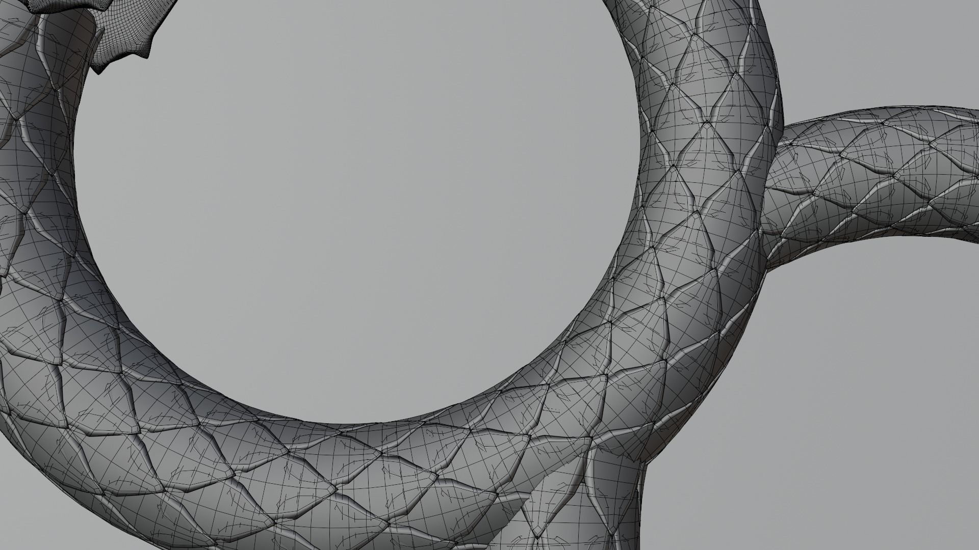 Dragon ring golden 3D model_75