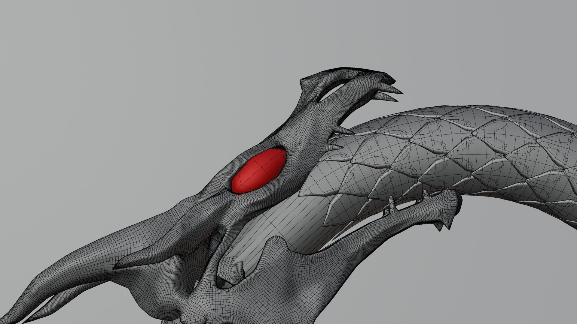 Dragon ring golden 3D model_68