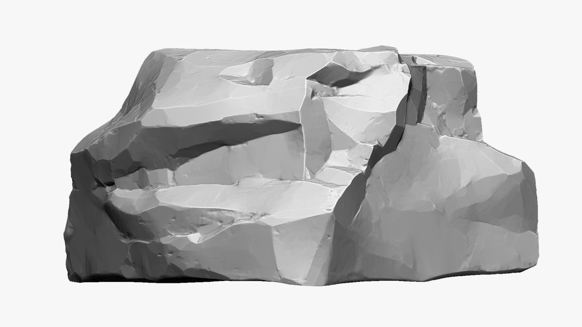 3D Mountain rock Zbrush sculpt 3D model_7