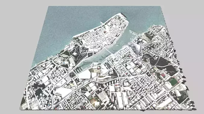 Cityscape Zadar Croatia fragment city 3D model