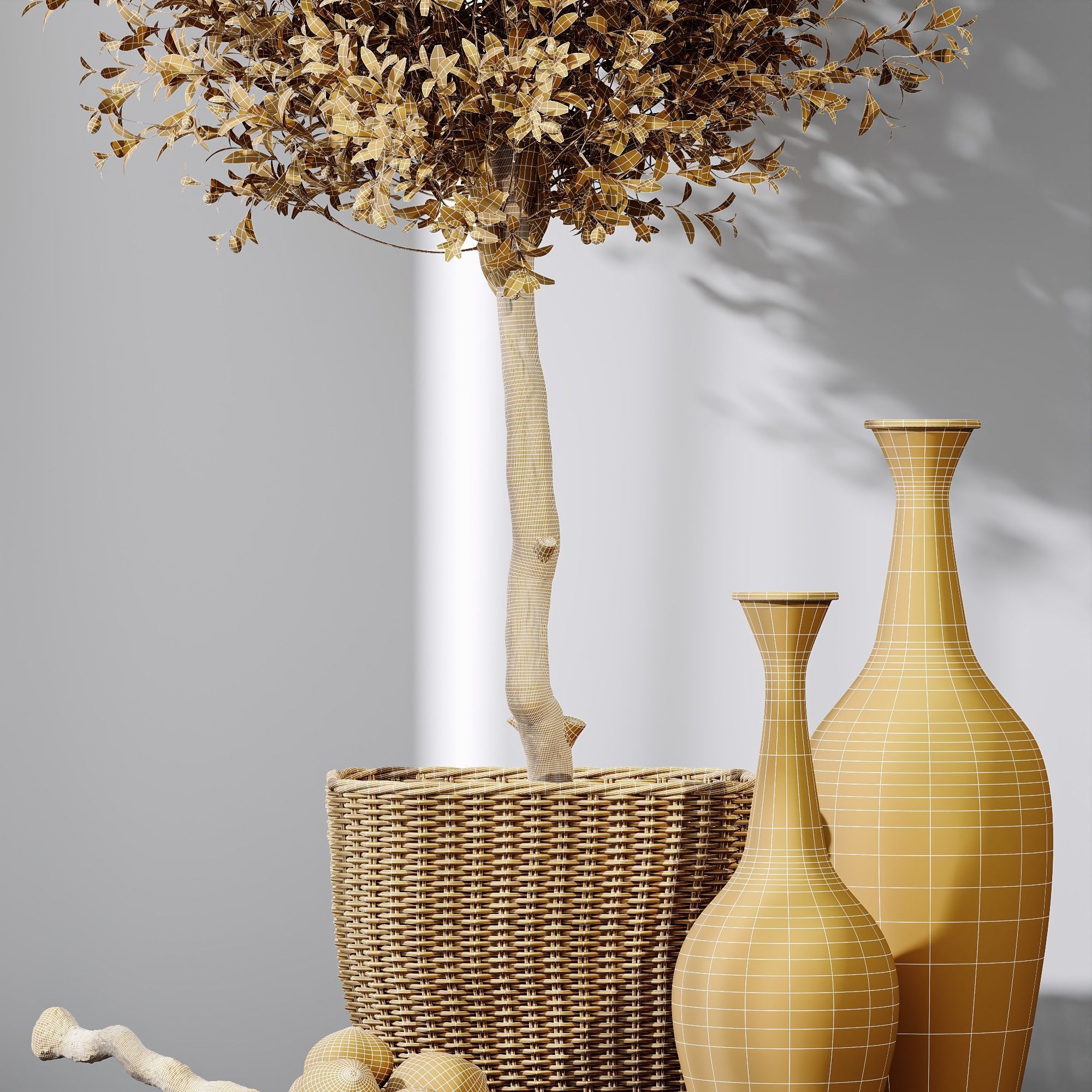HQ Plants Mission Olive Tree Indoor Vase Set005 3D model_3