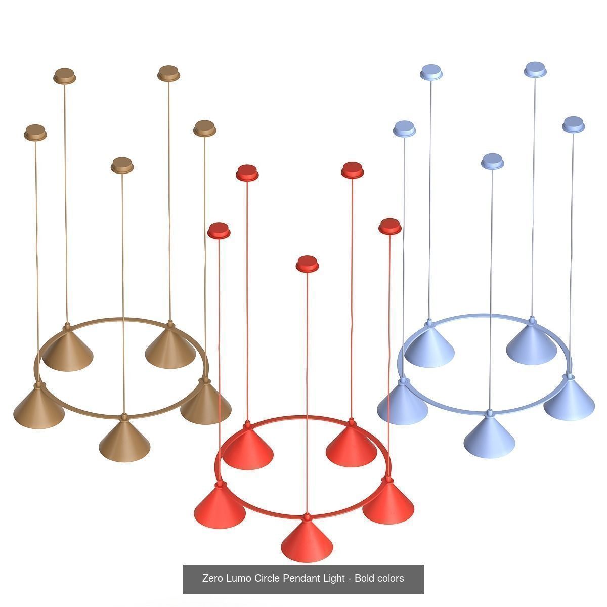 Zero Lumo Circle Pendant Light 3D Model Collection_2