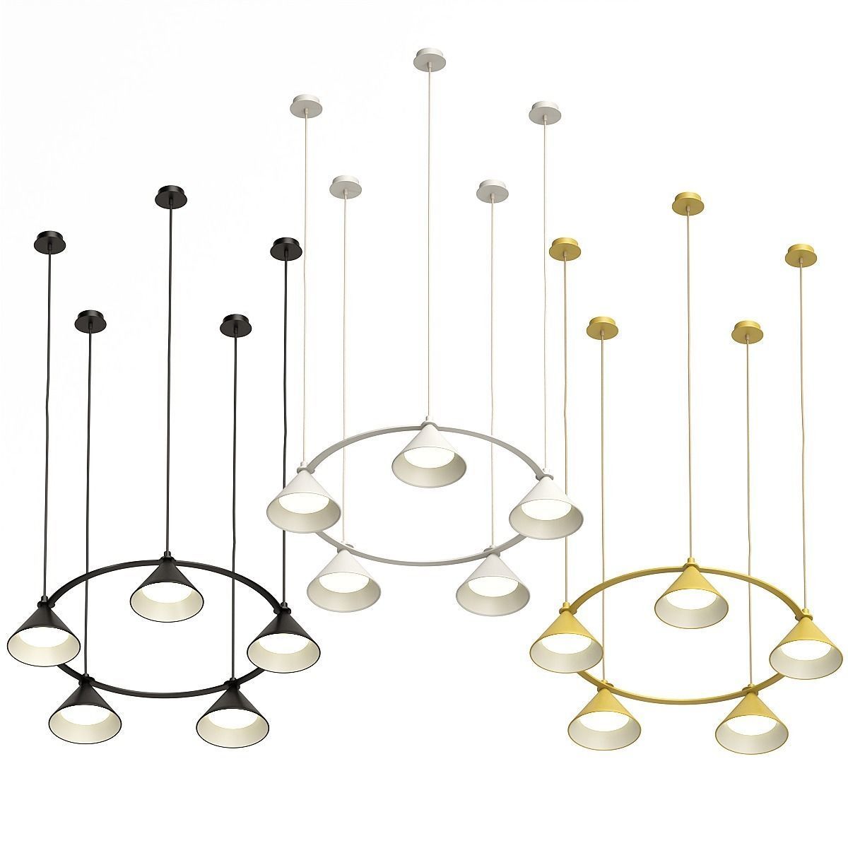 Zero Lumo Circle Pendant Light 3D Model Collection_4