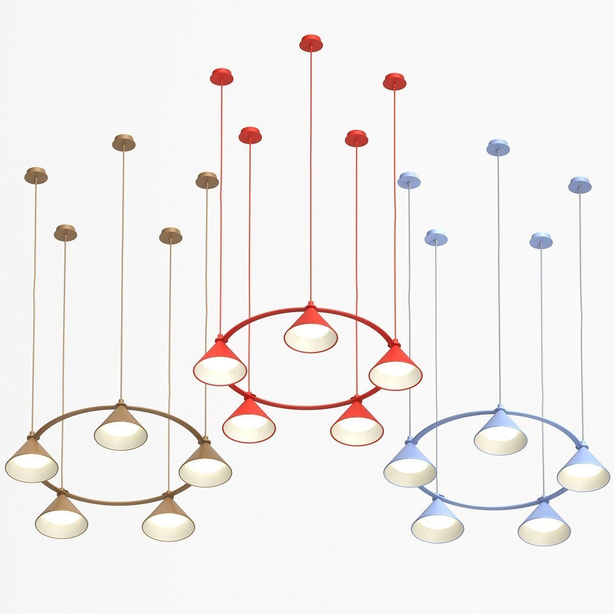 Zero Lumo Circle Pendant Light 3D Model Collection_9