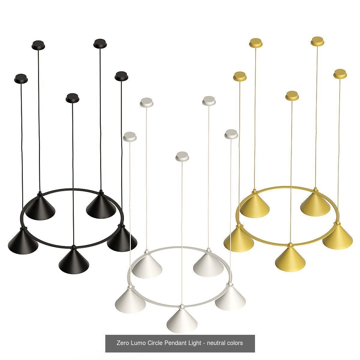 Zero Lumo Circle Pendant Light 3D Model Collection_1
