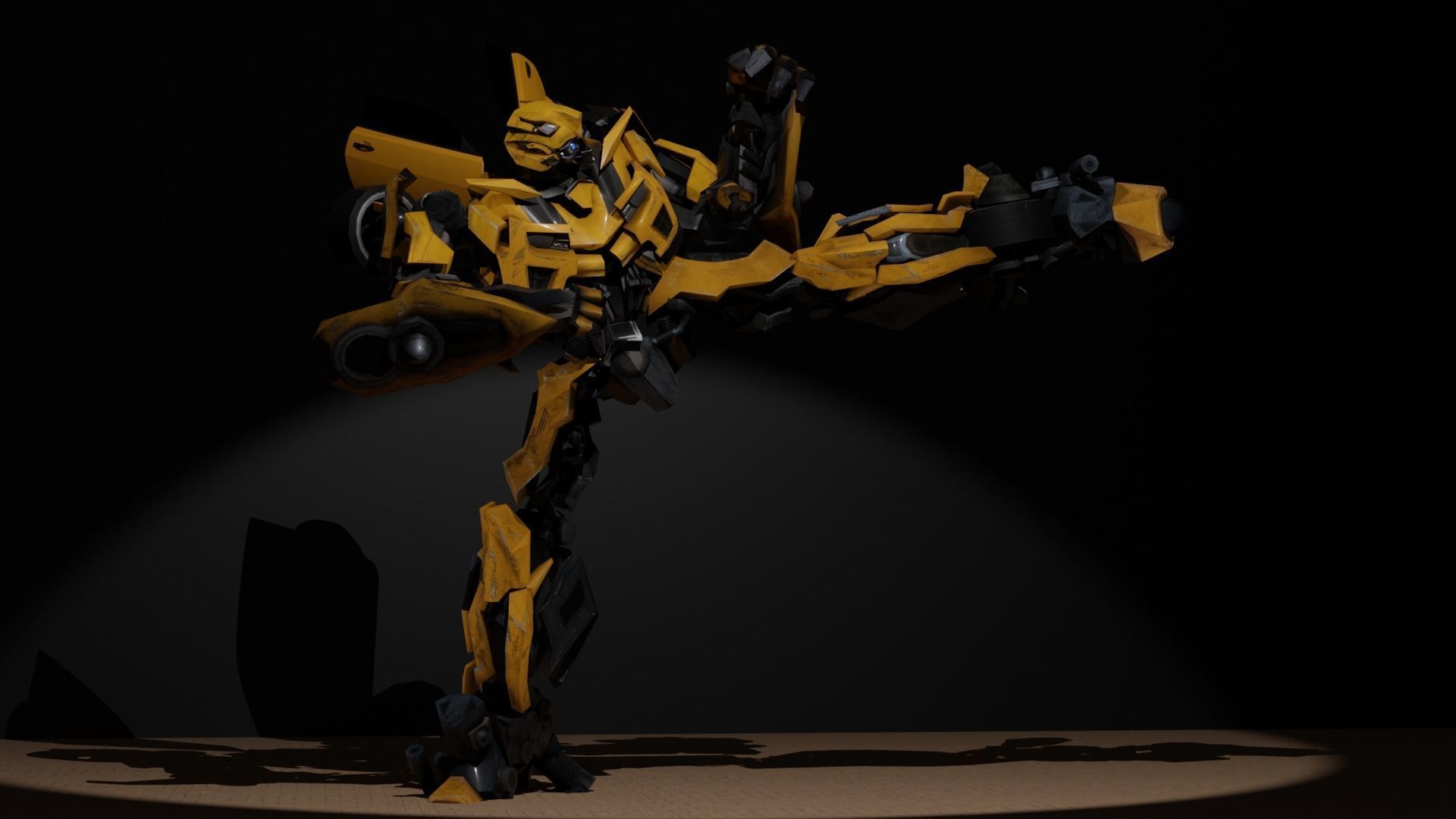 Bumblebee Transformer 3D model_2