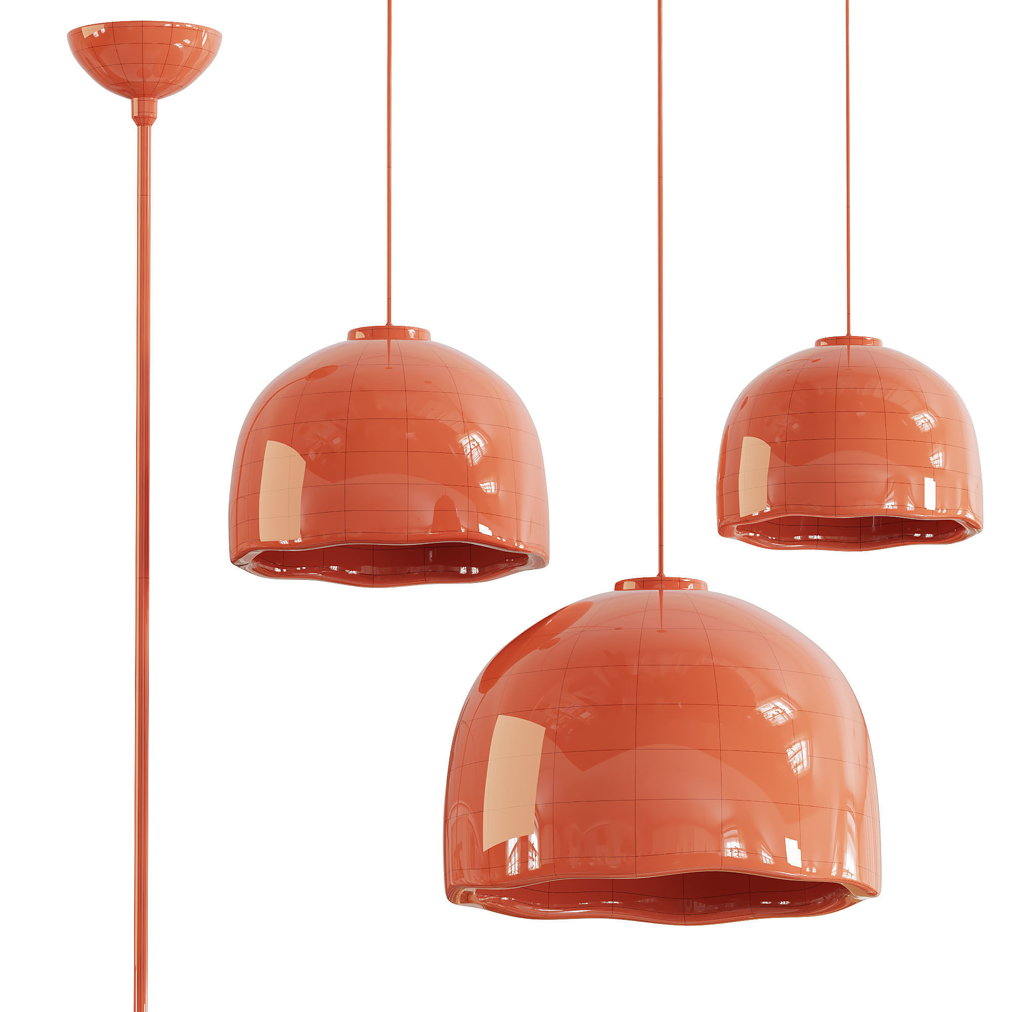 Bells Pendant Lamp 3D model_2