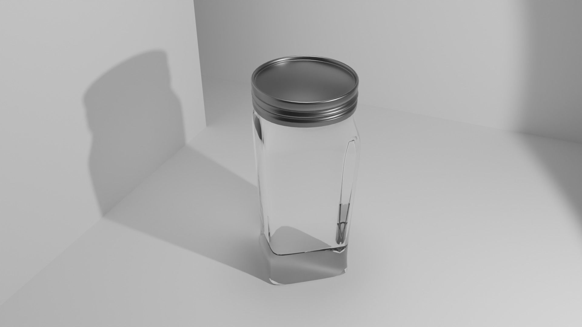 glass bottle Free low-poly 3D model_1
