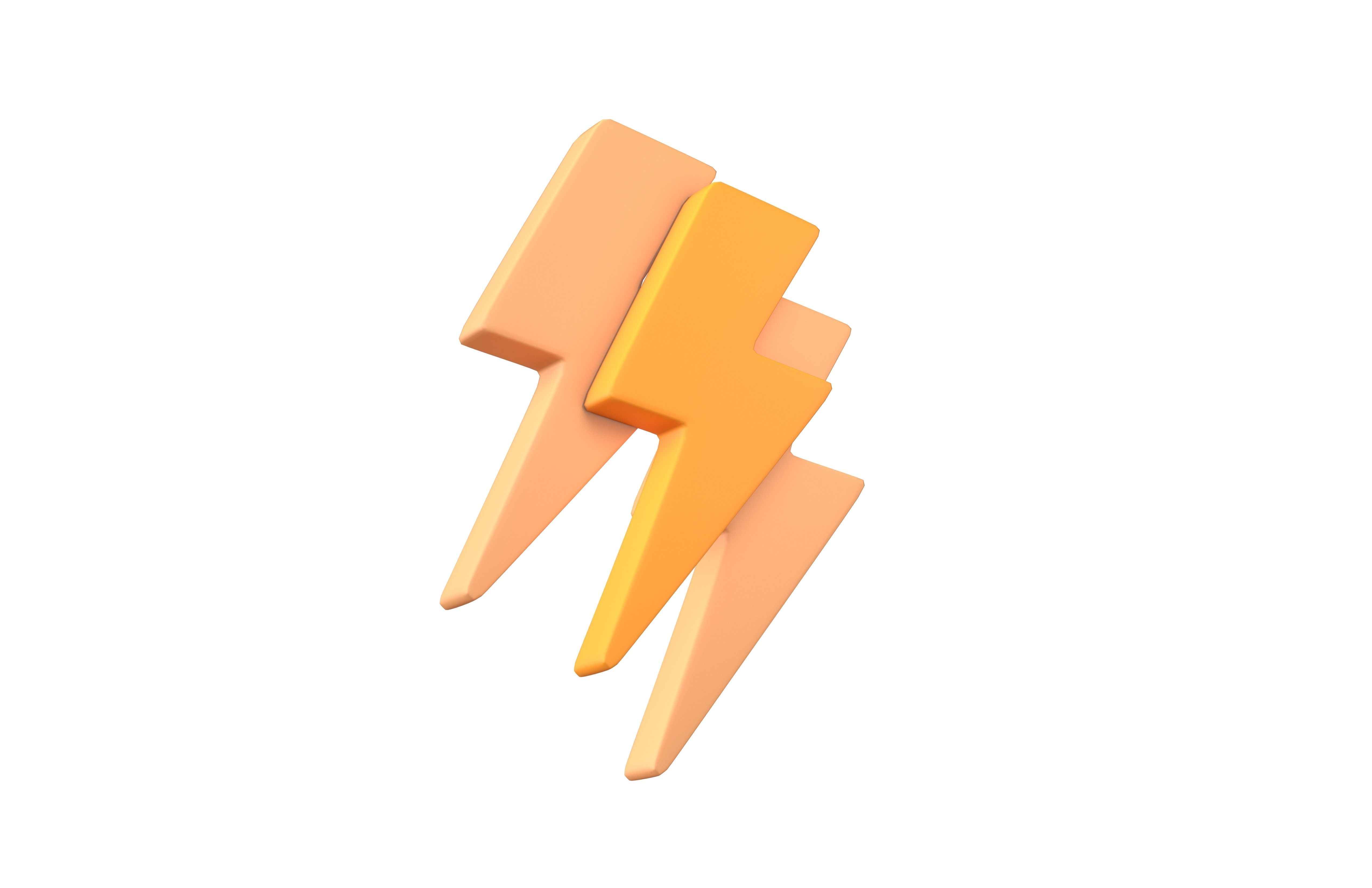 lightning Symbol v2 001 Low-poly 3D model_3