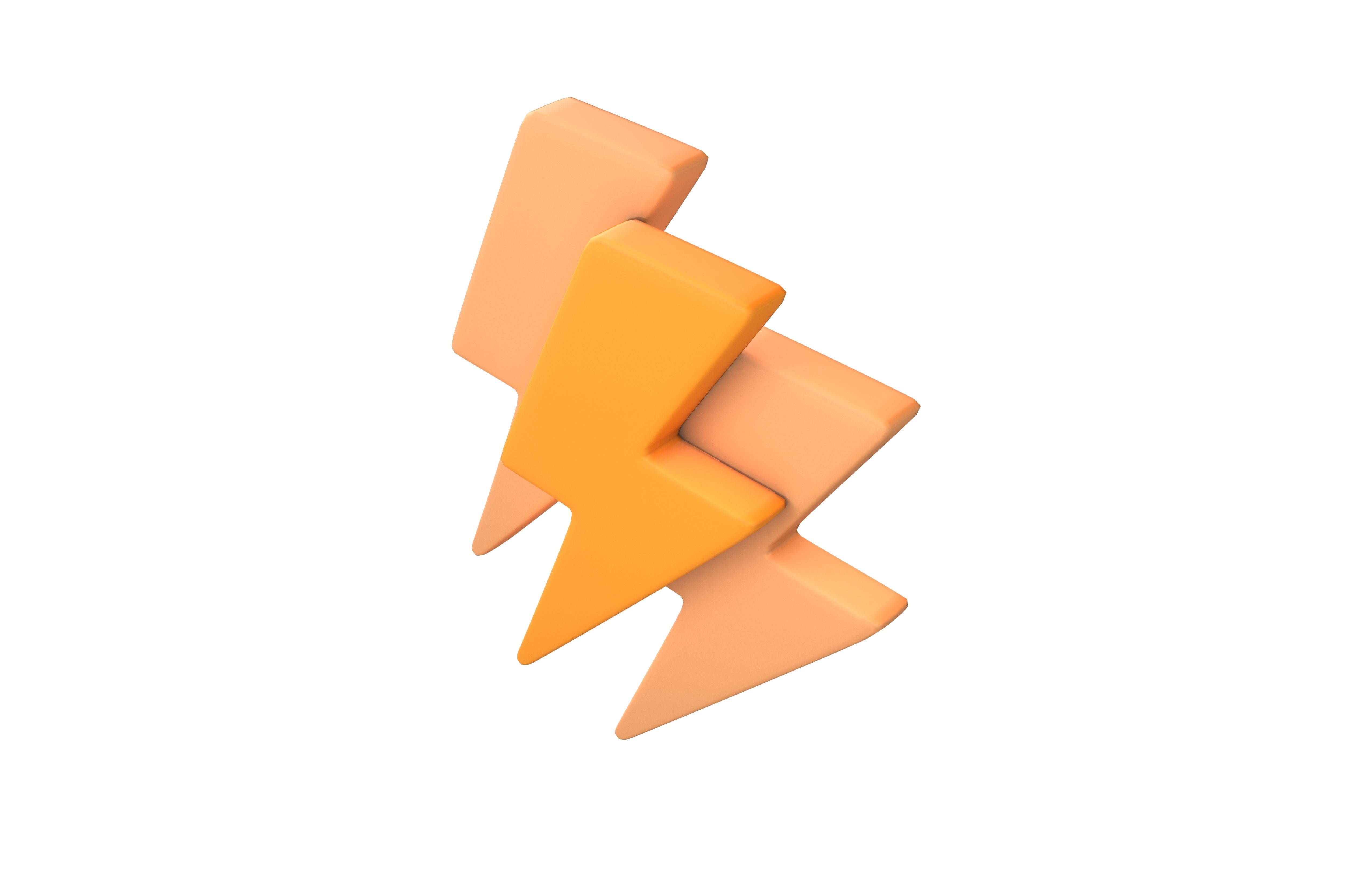 lightning Symbol v2 001 Low-poly 3D model_2