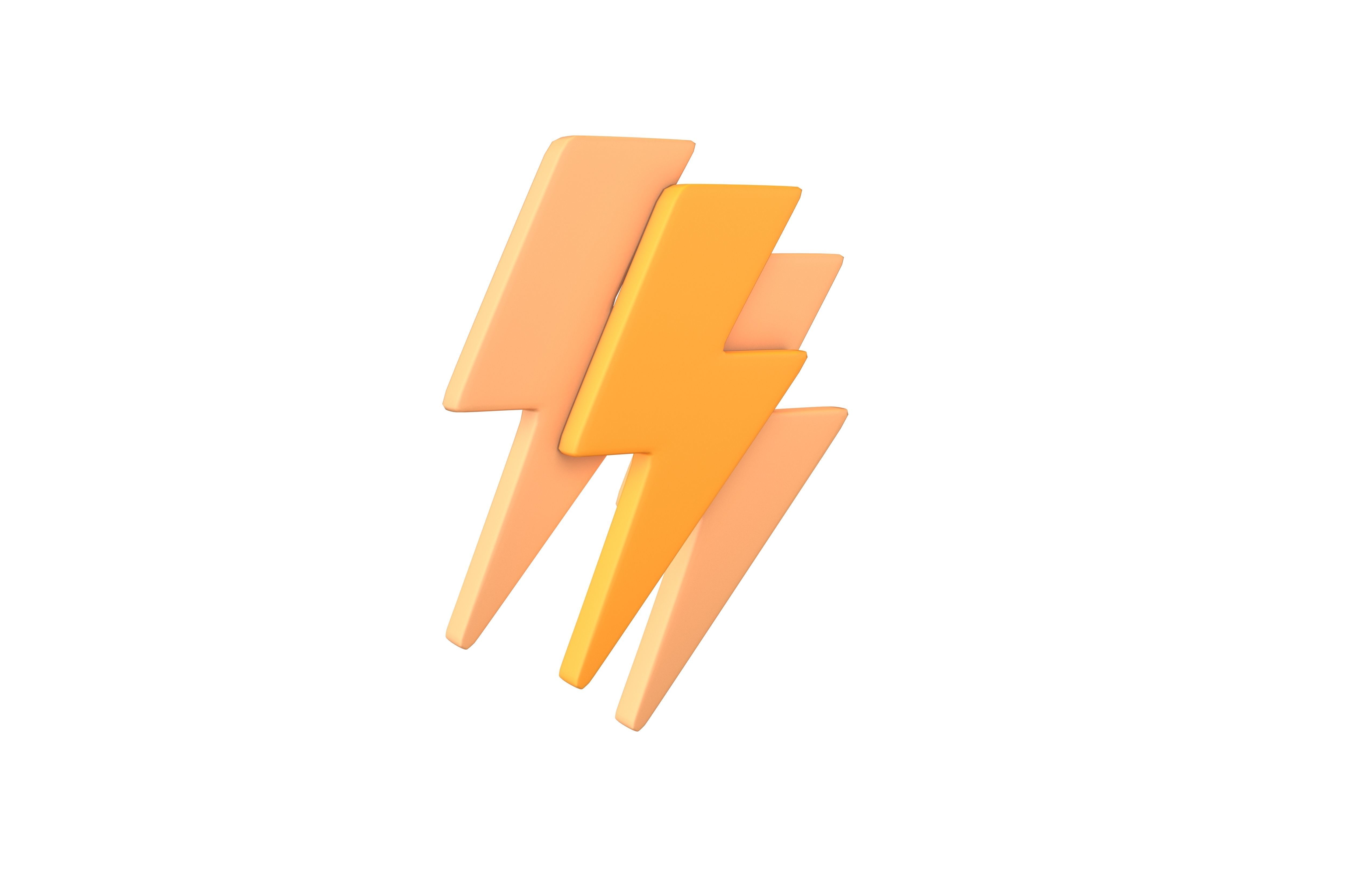 lightning Symbol v2 001 Low-poly 3D model_1