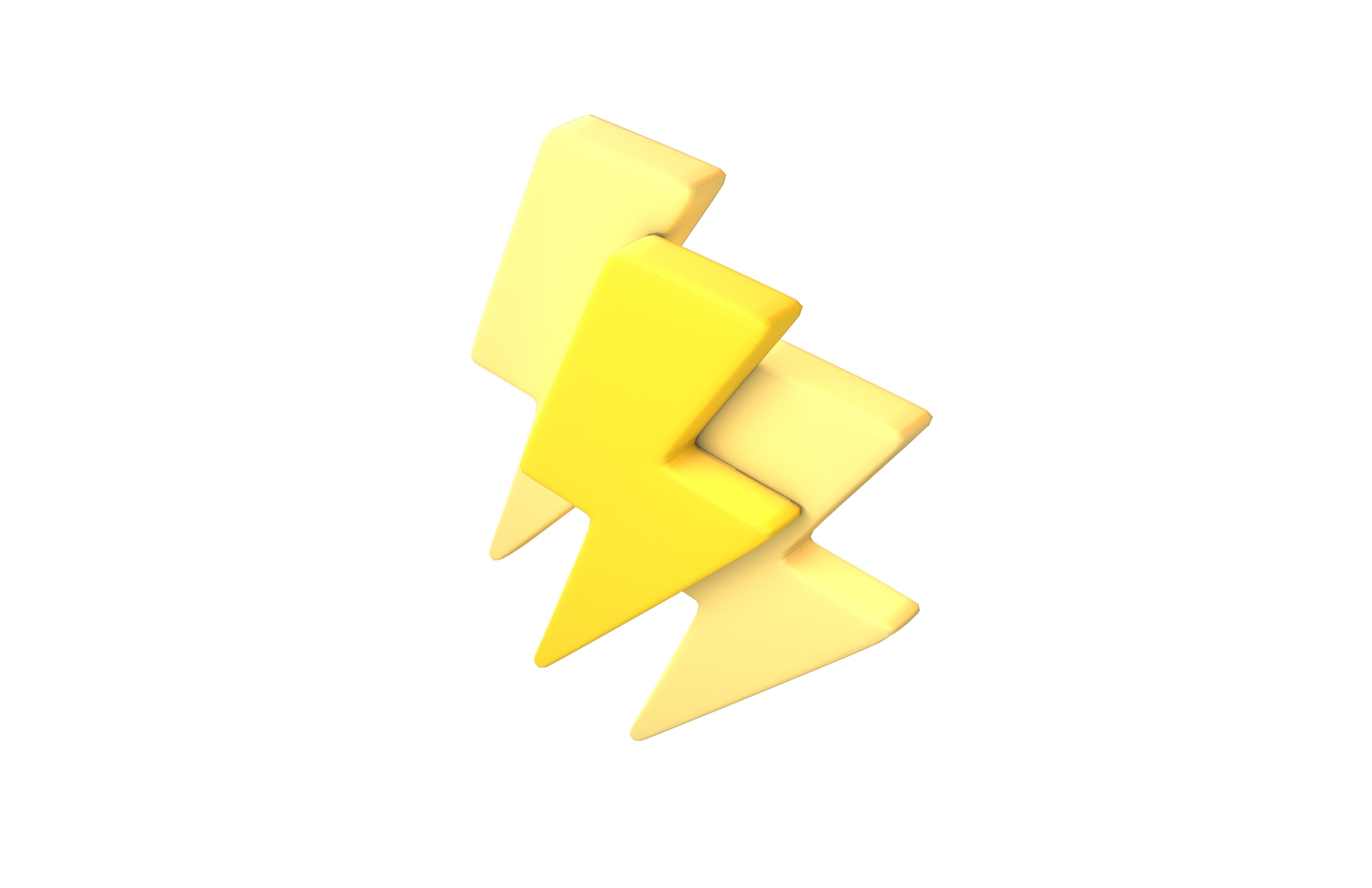 lightning Symbol v2 002 Low-poly 3D model_3