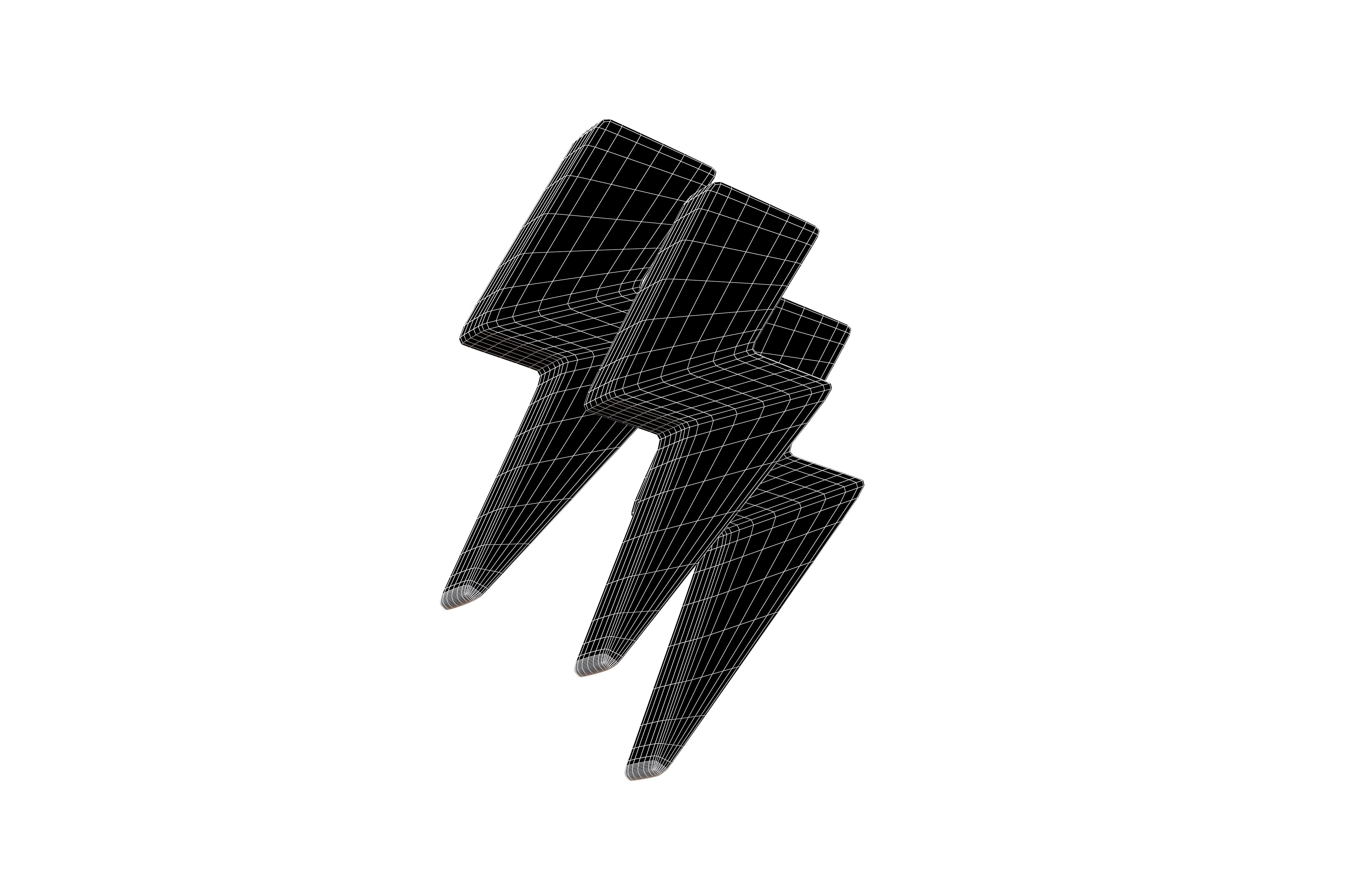lightning Symbol v2 002 Low-poly 3D model_6