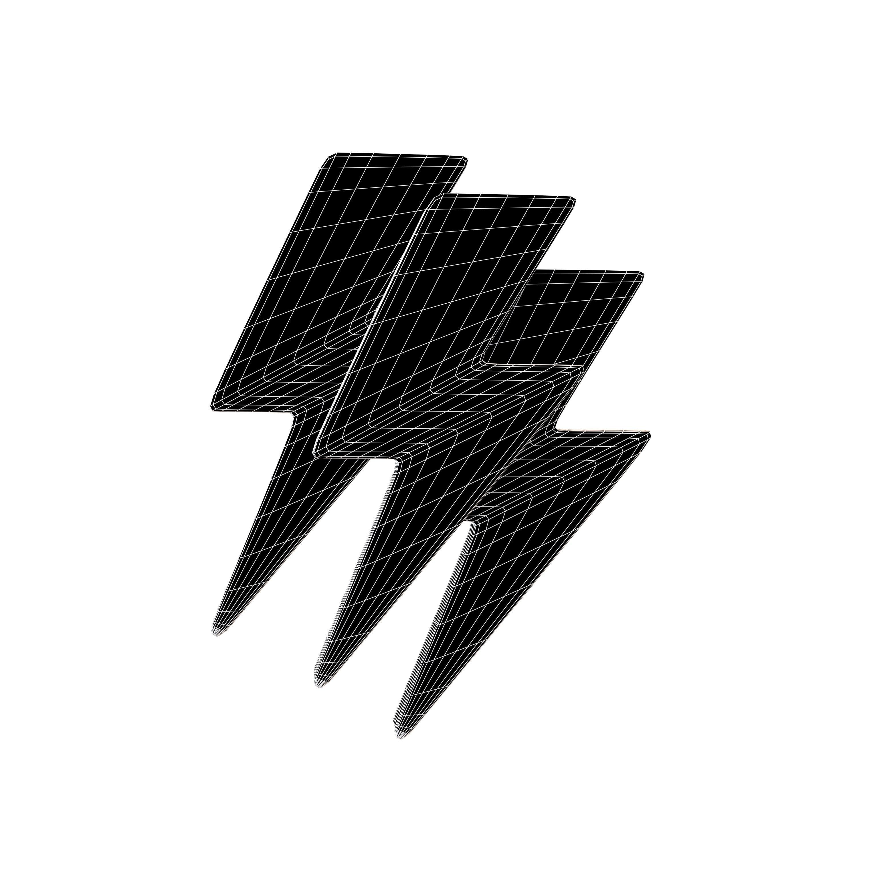lightning Symbol v2 002 Low-poly 3D model_7