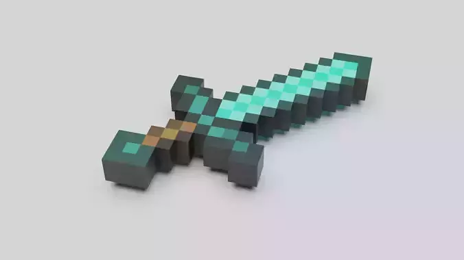 Minecraft Sword 3D model 3D model