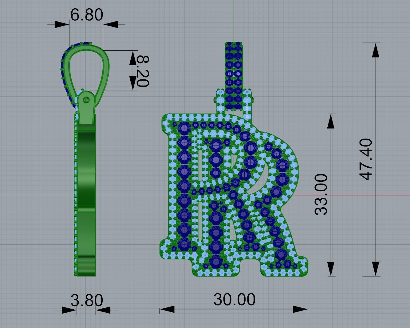 Gold N1077 3D print model_9