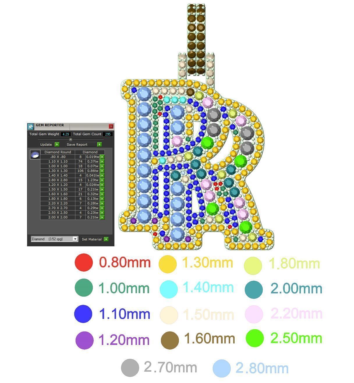 Gold N1077 3D print model_10
