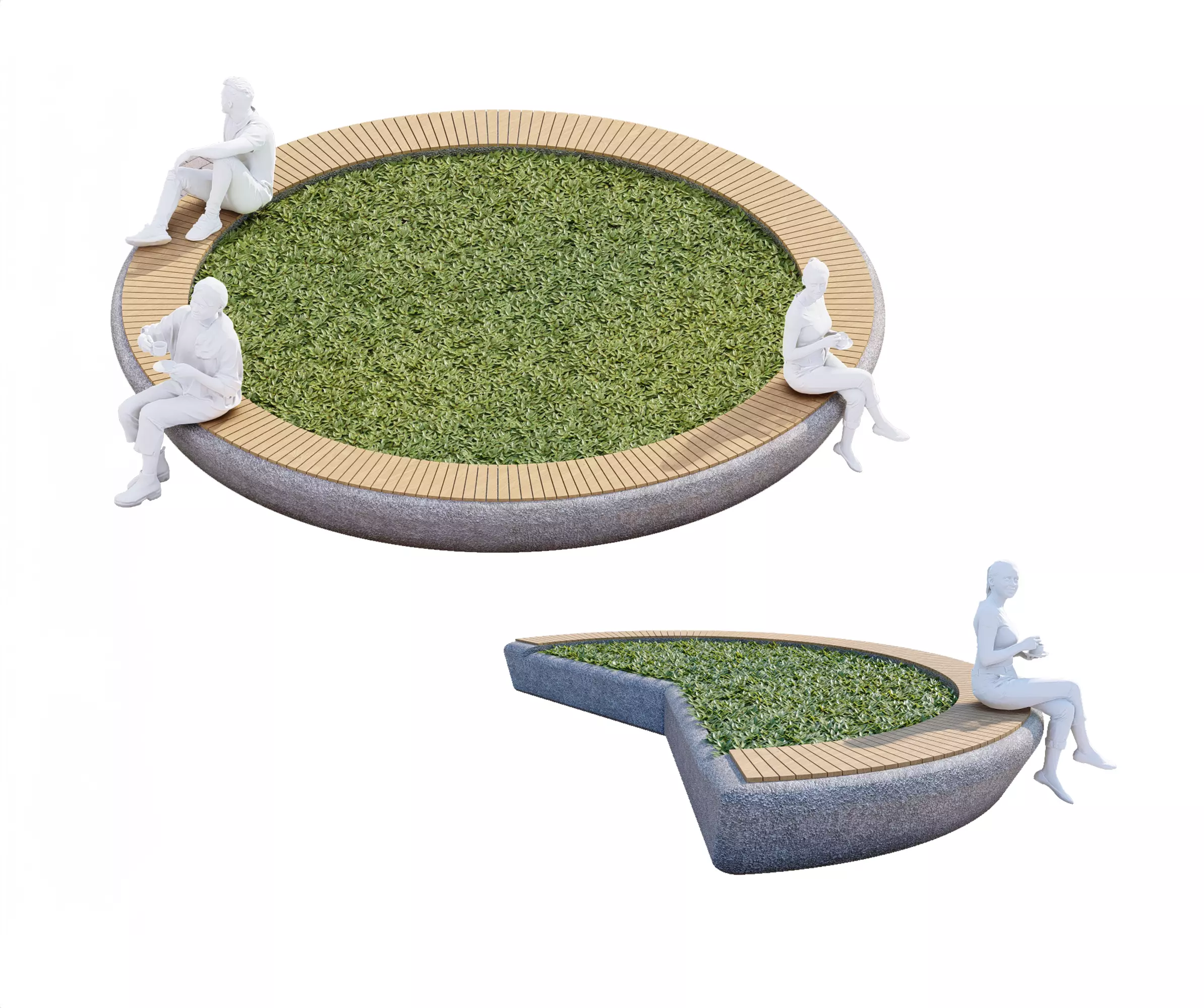 Outside bench 3D model