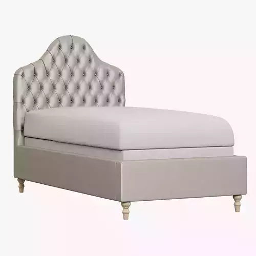 Restoration Hardware Reese Velvet Tufted Camelback Bed